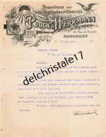 96 0543 BRUXELLES BELGIQUE 1910 Fourniture D'Électricité POOCK & HERRMANN Rue De Flandre Dest OFTMANS - Électricité & Gaz