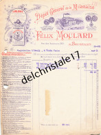 96 0540 BRUXELLES BELGIQUE 1912 Shampoing De La Milanaise Propreté De La Tête Maison Félix MOULARD Rue Des Tanneurs - Perfumería & Droguería