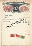 96 0522 BRUXELLES BELGIQUE 1928 Entête Sté Anonyme De STALLE Duplex Rue De La Blanchisserie à Sté Coopérative L'ÉVEIL - Kleidung & Textil