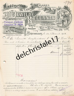 96 0526 BRUXELLES BELGIQUE 1914 Manufacture Tabacs & Cigares A. DEWILDE ROELANTS Rue De Brabant à Sté Coop L'ÉVEIL - Dokumente