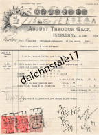 96 0494 ISERLOHN ALLEMAGNE 1926 Aiguilles à Coudre August Theodor GECK Aiguilles Sur Draps à STREUBAUT-VERMEULEN - Artesanos