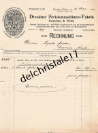 96 0482 DRESDEN-LÖBTAU ALLEMAGNE 1908 Fabrique De Machine à Tricoter VICTORIA Éts IRMSCHER & WITTE à BAETEN - Old Professions
