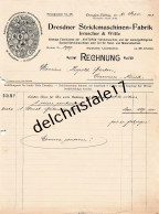 96 0482 DRESDEN-LÖBTAU ALLEMAGNE 1908 Fabrique De Machine à Tricoter VICTORIA Éts IRMSCHER & WITTE à BAETEN - Ambachten