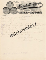 96 0469 ST PAUL MINNESOTTA ÉTATS-UNIS 1903 Wines & Liquors SANDELT BROS East Seventh Street à The United Vinegard - Verenigde Staten