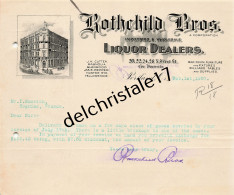 96 0459 PORTLAND ÉTATS-UNIS 1907 Liquor Dealers ROTHCHILD BROS  A Corporation Dest. SAUVION & Co à COGNAC - Stati Uniti