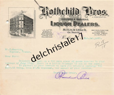 96 0459 PORTLAND ÉTATS-UNIS 1907 Liquor Dealers ROTHCHILD BROS  A Corporation Dest. SAUVION & Co à COGNAC - USA