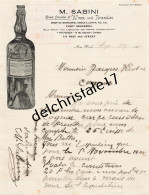 96 0453 NEW-YORK ÉTATS-UNIS 1908 Liqueur Du Mont Fenouillet M. SABINI Sirop Grenadine Orgeat Lemon … à NICOT & Co - Stati Uniti