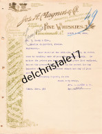 96 0436 CINCINNATI ÉTATS-UNIS 1912 Importers Distillers Wholesale Fine Whiskies Jos. A. MAGNUS & Co EIGHT Street à SORIN - USA