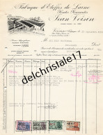 96 0423 VERVIERS BELGIQUE 1952 Fabrique D'Étoffes De Laine Jean VOISIN Rue Victor BESME à Maison AUX NEUF PROVINCES - Vestiario & Tessile