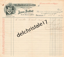 96 0403 BRUXELLES BELGIQUE 1920 Porcelaines Cristaux Faïences Léon FOLLET Succ AU PALAIS DE CRISTAL Marché Aux Herbes - Old Professions
