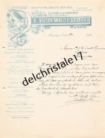 96 0371 MANAGE BELGIQUE 1902 Importation Bois Du Nord & Amérique Vve Victor WAUTY DELRUE Scierie à DE SMEDT HEYMANS - Artigianato