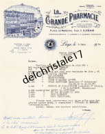 96 0360 LIÈGE BELGIQUE 1954 Produits Pharmaceutiques LA GRANDE PHARMACIE Gérants F. CLERDENT Place Foch à LEMOINE - Chemist's (drugstore) & Perfumery