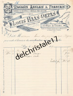 96 0358 LIÈGE BELGIQUE 1889 Atelier De Reliures & Timbrages Louis HAAS DEPAS Registres Place Du Théatre à VAN DER PEPEN - Imprimerie & Papeterie