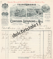 96 0354 IXELLES BELGIQUE 1915 Teinturerie Nettoyage à Sec CONTZEN LIESMON & Fils Chaussée De WAVRE à JANSON - Textile & Clothing