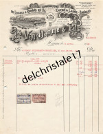 96 0351 HAMME BELGIQUE 1926 Manufacture De Lacets Rubans F. VAN DAMME & Fils Corderie à STEURBAUT VERMEULEN - Textile & Clothing