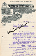 96 0346 GAND BELGIQUE 1932 Manufacture De Caoutchouc Pol. DE SCHAMPHELAERE Succ Rue Des Champs à Vve Pierre EICH - Profumeria & Drogheria