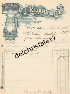 96 0322 BRUXELLES BELGIQUE 1906 Feux D'Artifices Illuminations RICARD & Cie Artificier Du Roi Bld Du Hainaut à WINDELS - Old Professions