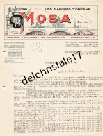 96 0307 BRUXELLES BELGIQUE 1929 Articles Cave Mise En Bouteilles Marques MOSA Camionnage Rue De La Senne à SAUVION - Artigianato