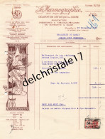 96 0301 BRUXELLES BELGIQUE 1933 Manufacture Enseignes Tableaux-Réclames LA MARMOGRAPHIE Av. Jean DUBRUCQ - Petits Métiers