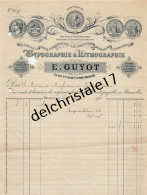 96 0282 BRUXELLES BELGIQUE 1916 Typographie & Lithographie GUYOT Frères Succ Rue PACHÉCO à Bienfaisance Des Rosières - Imprimerie & Papeterie