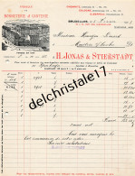 96 0293 BRUXELLES BELGIQUE 1907 Fabrique Bonneterie Ganterie H. JONAS & STIERSTADT Rue Des Hirondelles à HENRYON - Textilos & Vestidos