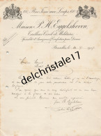 96 0276 BRUXELLES BELGIQUE 1907 Tailleur Civil & Militaire Maison P. H. EYGELSHOVEN Rue Fossé Aux Loups à MONNET - Textile & Clothing