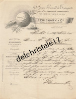 96 0275 BRUXELLES BELGIQUE 1895 Transports Internationaux F. ERISMANN & Cie Succ FISCHER Bld De La Senne à HAINAUT - Trasporti