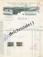 96 0246 BRUXELLES BELGIQUE 1960 Fabrique Carnets Cartonnages Lithographie Éts W. BACKHAUS Rue Des Deux Gares - 1950 - ...