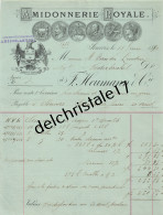 96 0227 ANVERS BELGIQUE 1890 Amidonnerie Royale F. HEUMANN & Cie Amidon De Riz à VAN DER LINDEN - Petits Métiers