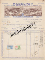 96 0238 ARLON BELGIQUE 1943 Manufacture Belge D'Articles Papier MABELPAP Anc. Éts TEMPELS Bld VAN HAELEN à VAN WICHELEN - Petits Métiers