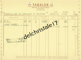 96 0179 BELGIQUE MERKSEM 1955 Manufacture De Cigarettes TABALUX Chaussée De Deurne à M. ROUSSELLE à MOUSCRON - 1950 - ...