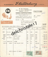 96 0175 BELGIQUE BRUXELLES 1957 Importation Tabacs Manufacturés Éts F. KATTENBURG Rue Gaucheret à ROUSSELLE-CASTEL - 1950 - ...