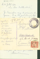 Guerre 40 Lettre Pour Prisonnier Français Cachet Kriegsgefangenlager Neu Brisach Alsace + Taxe 30c Censure Wehrmacht - Guerra Del 1939-45