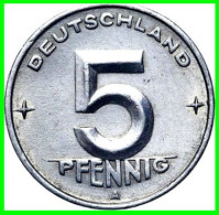 REPUBLICA DEMOCRATICA DE ALEMANIA ( DDR ) 3 MONEDAS DE 5 PFENNING AÑO 1948 - 1949 - 1950 -  CECA - A - 5 Pfennig