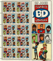 LUXEMBOURG Feuillet De 10 Timbres à 0,70 Euro 25 Joer FESTIVAL B.D. CONTERN 2018 - Blocs & Feuillets