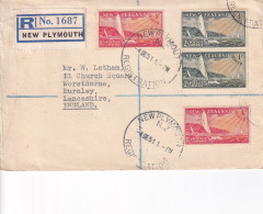 NEW ZEALAND 1951 HEALTH SET REGD SET FDC COVER TO ENGLAND. - Cartas & Documentos