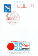 59851 - Japan - 1972 - ¥20 GAFaltBf M Priv Zudruck "Winterolympiade '72" & SoStpl "SAPPORO" - Winter 1972: Sapporo