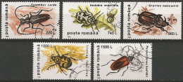 Romania 1996 - Mi 5165/69 - YT 4314/18 ( Insects ) Complete Set - Gebruikt