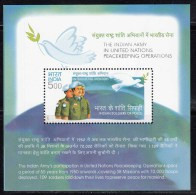 India MNH 2004 Miniature,  Indian Army In UN Peace Keeping OPeration, Bird Dove, United Nations - Unused Stamps