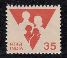 India MNH 1987 , 35p Family Planning, Health, Population 7th Definitive Series, 1986 -1995 - Ungebraucht