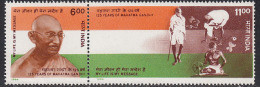 India MNH 1994, Mahatma Gandhi, Se-tenent, Set Of 2 - Neufs
