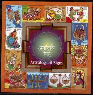 India Miniature MNH 2010, Astrological Signs, Astrology, - Unused Stamps