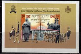 India MNH Miniature 2008, Sardar Vallabhai Patel National Police Academy, Horse, Mountaineering, - Unused Stamps