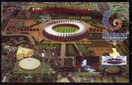 India Miniature MNH 2010, Jawaharlal Nehru Stadium & Ttalkatora Stadium, Sport, Commonwealth Games - Unused Stamps