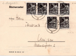 60120 - DDR - 1954 - 6@1Pfg Fuenfjahrplan A OrtsBuecherzettel MEISSEN - Autres & Non Classés