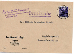 60121 - DDR - 1955 - 5/6Pfg Fuenfjahrplan EF A DrucksBf EGELN -> Magdeburg, M Propaganda-Stpl - Covers & Documents