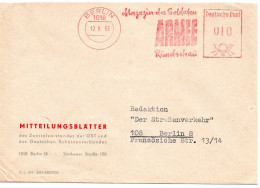 60131 - DDR - 1965 - 10Pfg AbsFreistpl A OrtsBf BERLIN - MAGAZIN DES SOLDATEN ARMEE RUNDSCHAU - Cartas & Documentos