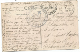 MONACO CARTE EN FM MONTE CARLO 1917 + HOPITAL AUXILIAIRE ALEXANDRA LE DIRECTEUR RARE - Covers & Documents