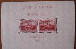 LUXEMBOURG BLOC EXPOSITION DE DUDELANGE 1937 - Blocs & Feuillets