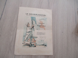 Diplôme Illustré Par Poulbot Le Devoir Social Un Pli D'archivage - Diploma's En Schoolrapporten